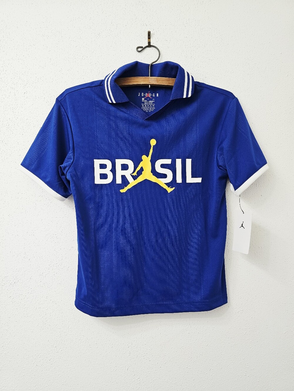 Jordan Kids' Brazil/Brasil Soccer Polo Old Royal Small 8-10 Years NWT
